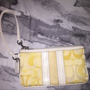 Coach Yellow Signature Wristlet